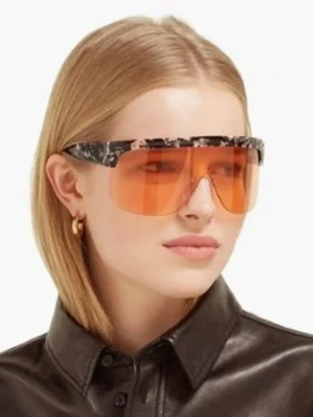 Loewe LW40034U 55S Shield Sunglasses – Colored Havana \ Bordeaux